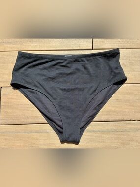 Old Navy Black High-Rise Bikini Bottom Size Large